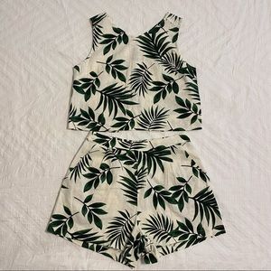 Tropical leaf 2-piece set